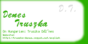 denes truszka business card